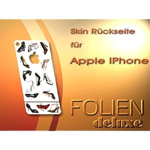 20 x Displayschutzfolie f�r Apple Iphone + R�ckseiten Skin Modding   Motiv " Schuhe"