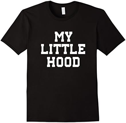 Men's  My Little Hood Funny Little Greek Matching T-shirt  Large Black