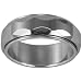 Tungsten 8mm Oval Faceted Spinner Band Ring
