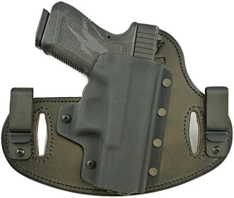 Hidden Hybrid Holsters, H&amp;K P2000 European version - Black Kydex/ Black Leather- RH Draw