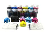 Ink Refillable Cartridge Kit with six Syringes for Hp 02 8250 3210 3310 8230 3110 3310 8238 3308 3108 D5180 D7160 D7360 C5180 C6180 C7180 C8180 C7280 C6280 D7360 D7460 C7250 CIS CISS