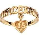 14K Yellow Gold Teen Quinceanera Ring