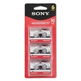 Sony 90 mins, 3 pack Dictation Microcassette, Sony 6MC90L. Sony 90 mins Audio and Dictation Micro Cassette, (45 x 2), 3 per Pack. Sony 6MC90L