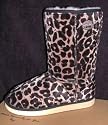 Betty Lu's Women Sheepskin Leopard Print Boot Size 8 Tall Like Ugg Boots