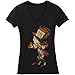 Impact Alice in Wonderland hatter Women's V-neck tshirt-Black-Medium
