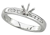 14K White Gold Diamond Engagement Ring Semimount