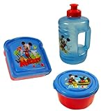 3-piece Mickey Mouse Lunch Set - Mickey Mouse Cup, Mickey Mouse Sandwich Box, Mickey Mouse Snack Co