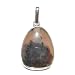 Genuine Dendritic Agate and Sterling Silver Medium Luminous Pendant One of a Kind
