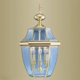 Monterey Outdoor Hanging Lantern in Polished Brass Size: 21" H x 12.5" W x 12.5" D by Livex Lighting