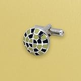 Round Enamel Color Block Cufflinks
