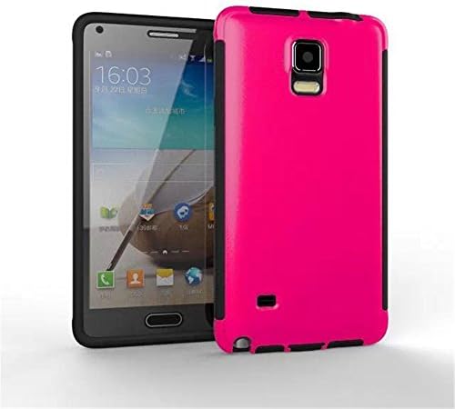 Note 4 Case,KINGCOOL Premium Full Housing Case Cover with Front and Back Protection and Built in Screen Protector for Samsung Galaxy Note 4 SM-N910S 2014 Release(Rose)