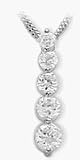 Genuine Sterling Silver Circle Drop Style Pendant with chain