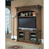 Genoa 68" TV Stand with Hutch in Dark Red Walnut