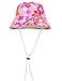 Tuga Girls Reversible Bucket Sun Hat (UPF 50+), Taffy, Large