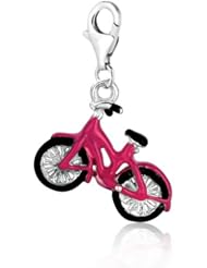 Sterling Silver & Enamel clip-on bicycle charm