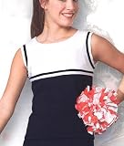 Cheerleader Cheer Shell Top with Matching Ribbon Trim YOUTH