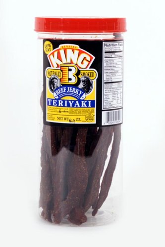 King B Jerky Strips, Teriyaki Flavor, 30-Count Canister by King B