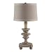 Pair Caleb French Country Antique Gold White Table Lamp