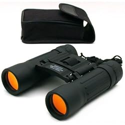 Black 10x25 Binoculars Ruby Coated Lens Golfing Sports