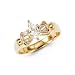 Cheap Ladies Marquise Engagement Ring CZ Cubic Zirconia 14k Yellow Gold NEW On Sale