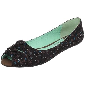 Buy Pink Studio Ladies Greta Peep-Toe Flat by Pink Studio