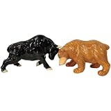 Westland Giftware Mwah! Bull and Bear 2-1/4-Inch Magnetic Salt and Pepper Shakers