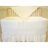 American Baby Company White Eyelet 4 Piece Crib Bedding Set