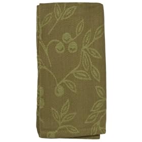 Gourmet Classics Olive Napkin with Grape DesignGourmet Classics Napkin with Grape Design