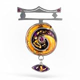 Orange & Purple Spiral Budah Templel Pin from the Artazia Collection #1701A MP OP