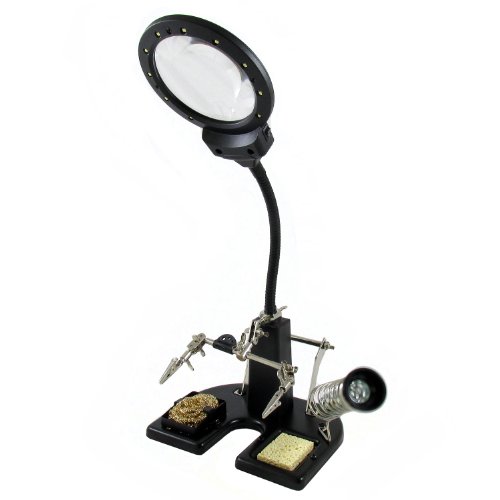 Pro-Line Helping Hands Soldering Station with Illuminated Magnifier