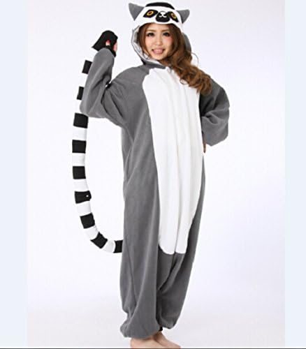 Animal Lemur Long Tail Monkey Unisex Women Men's Pajamas (Size L)