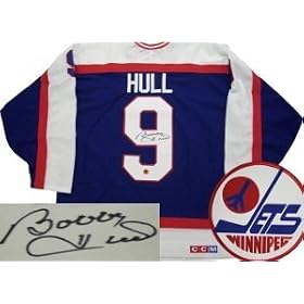 Buy Bobby Hull Autographed Hand Signed Winnipeg Jets Blue CCM Jersey