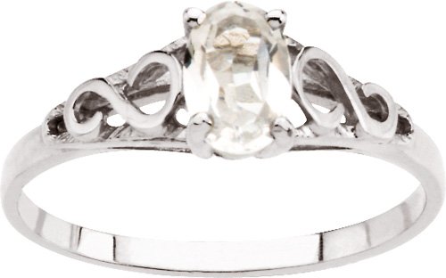 Teen Imitation April Birthstone Ring