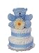 Elegant Teddy Baby Diaper Cake-50 Diapers (Blue)