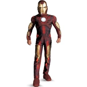 Child Iron Man Muscle Costume - Light Up Energy Arc