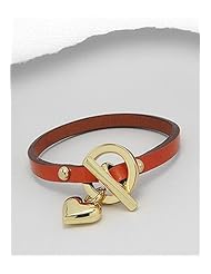 Leather Bracelet In White Base