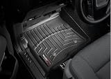 2009-2013 Ford F-150 Super Crew Black Weathertech Floor Liner (Full Set) [Dual Floor Posts & Flow-Through Center Storage Console]