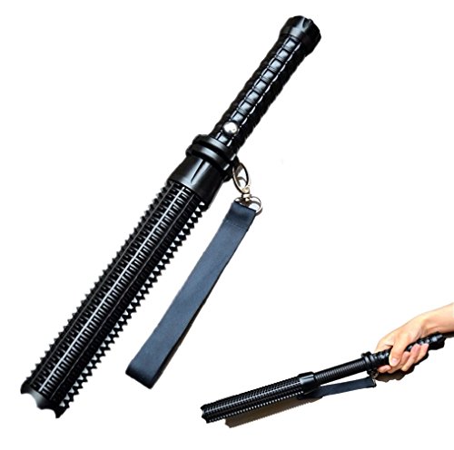 Smart Fun Extendable Telescopic Tactical Baton Baseball Bat LED Flashlight Self Defense Rechargeable 350LM Zoom Security Flash Light