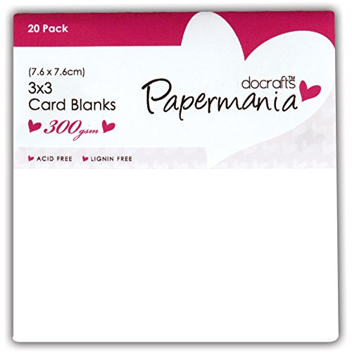 Brand New Papermania Square Cards/Envelopes 3"X3" 20/Pkg-White Brand New