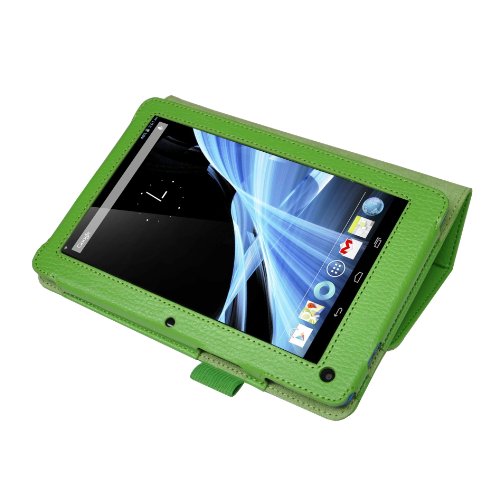 VSTN� Acer Iconia B1-710 Multi-Angle Stand Slim-Book PU Leather Cover Case (Only Fit ACER B1-710 Tablet) (For Acer Iconia B1-710, Green) On Sale