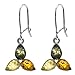 Sterling Silver Multi-Color Amber Small Flower title=