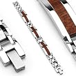 316L Stainless Steel Bracelet with Wood Grain Design - Length 7.76" (197mm) - Width 11mm 316L Stainless Steel Bracelet with Wood Grain Design - Length 7.76" (197mm) - Width 11mm