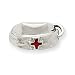 14k White Gold Enameled Nurse Cap Charm title=