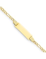 14k Baby Id Figaro Bracelet