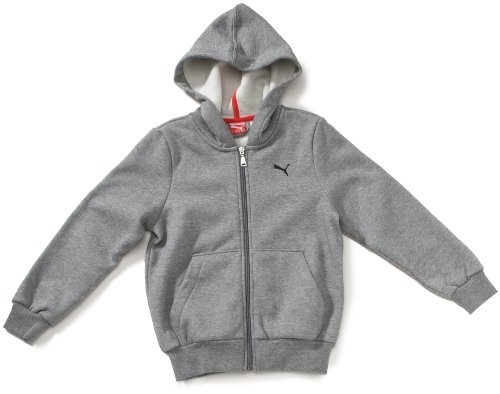 PUMA Jungen Sweatjacke ESL Hooded, medium gray heather, 140, 816883 01 Preisvergleich