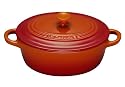 Le Creuset Stoneware Oval Casserole, Petite, Volcanic