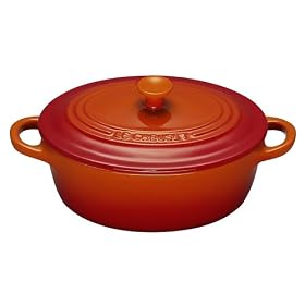 Le Creuset Stoneware Oval Casserole, Petite, Volcanic