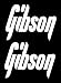 2-GIBSON GUITAR SIGNS Vinyl Sticker/Decal (Music)