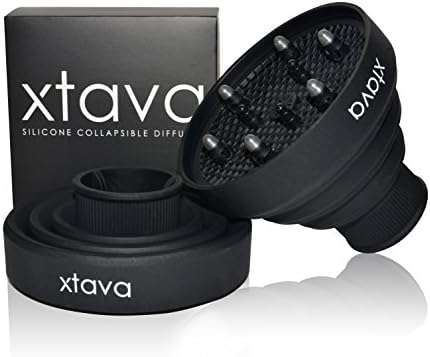 Collapsible Diffuser for Hair Dryer - Smart Folding Design for easy Carrying and Storage by Xtava TM