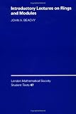 Produkt-Bild: Introductory Lectures on Rings and Modules (London Mathematical Society Student Texts)